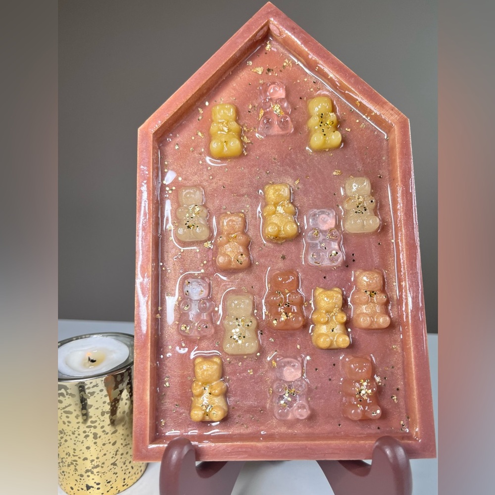 Gummy Bear 3D , Fools Gold Pop Art home decor, all handcrafted by me .ombré gold